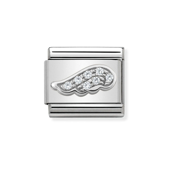 Nomination Classic Silver CZ Sparkling Angel Wing Charm - MococoNomination330304/168033497384843Charms and Links