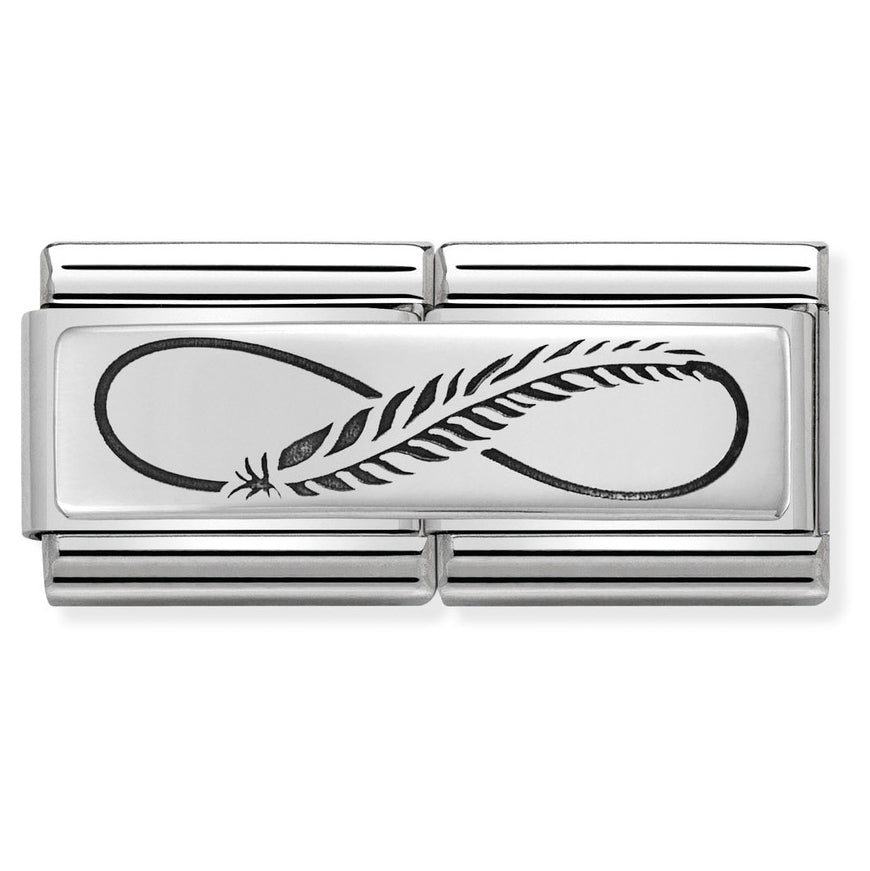 Nomination Classic Silver Feather Infinity Double Charm - MococoNomination330710/128033497430182Charms and Links