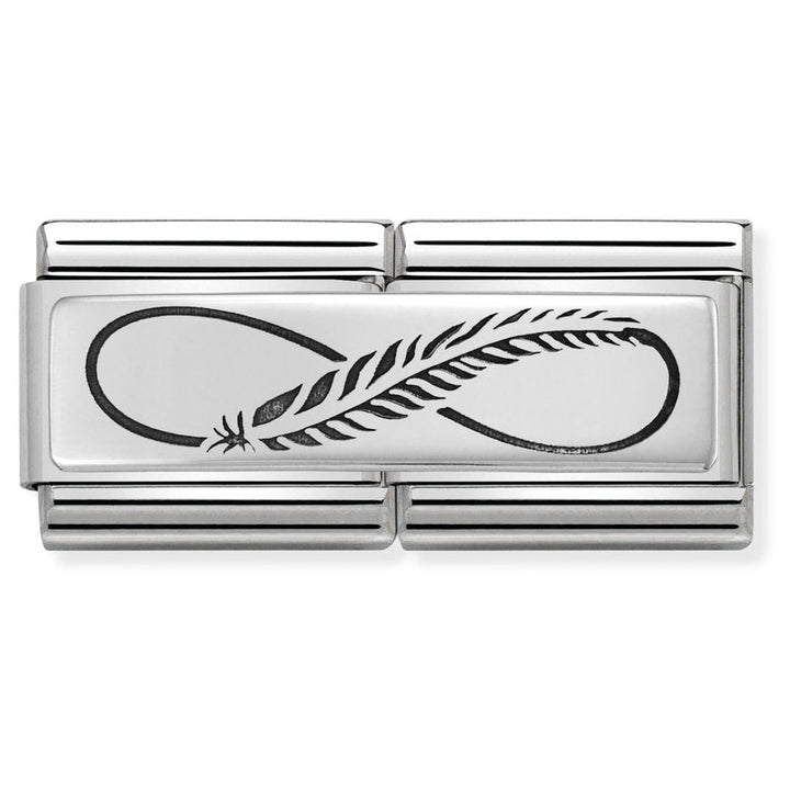 Nomination Classic Silver Feather Infinity Double Charm - MococoNomination330710/128033497430182Charms and Links