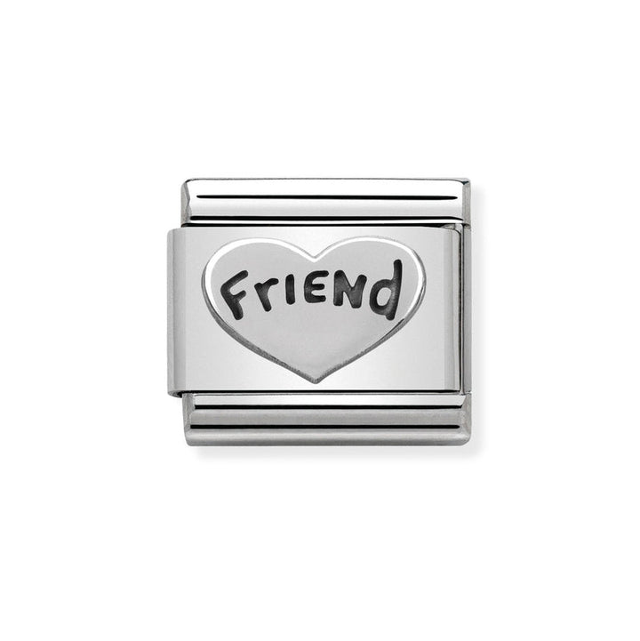Nomination Classic Silver Friend in Heart Charm - MococoNomination330101/188033497430311Charms and Links