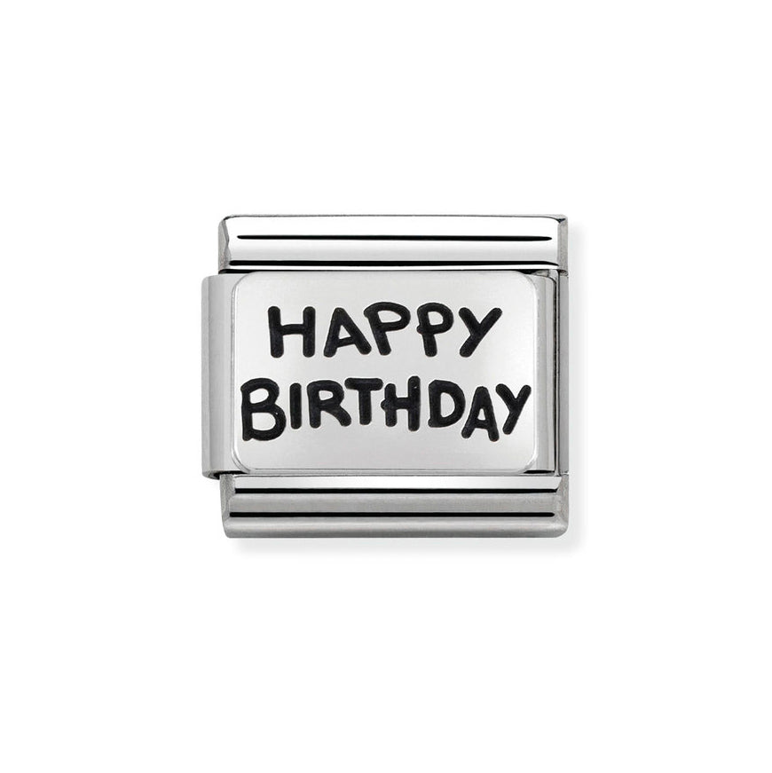Nomination Classic Silver Happy Birthday Charm - MococoNomination330102/418033497409065Charms and Links