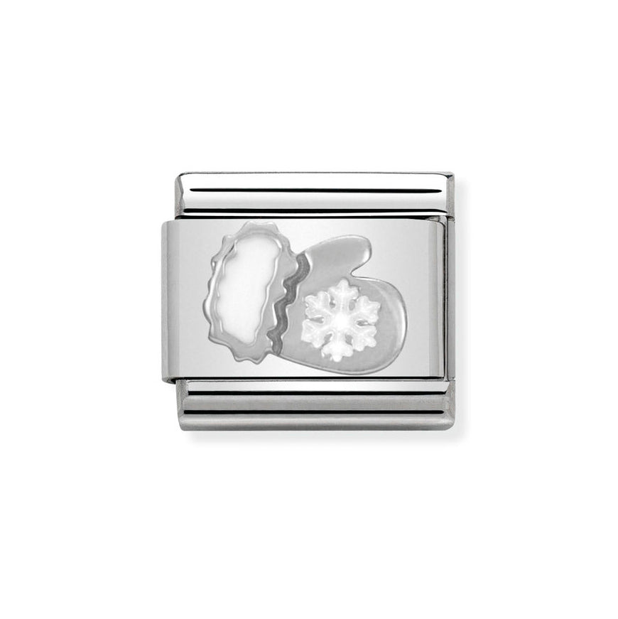Nomination Classic Silver Mitten with Snowflake Charm - MococoNomination330204/038033497333506Charms and Links