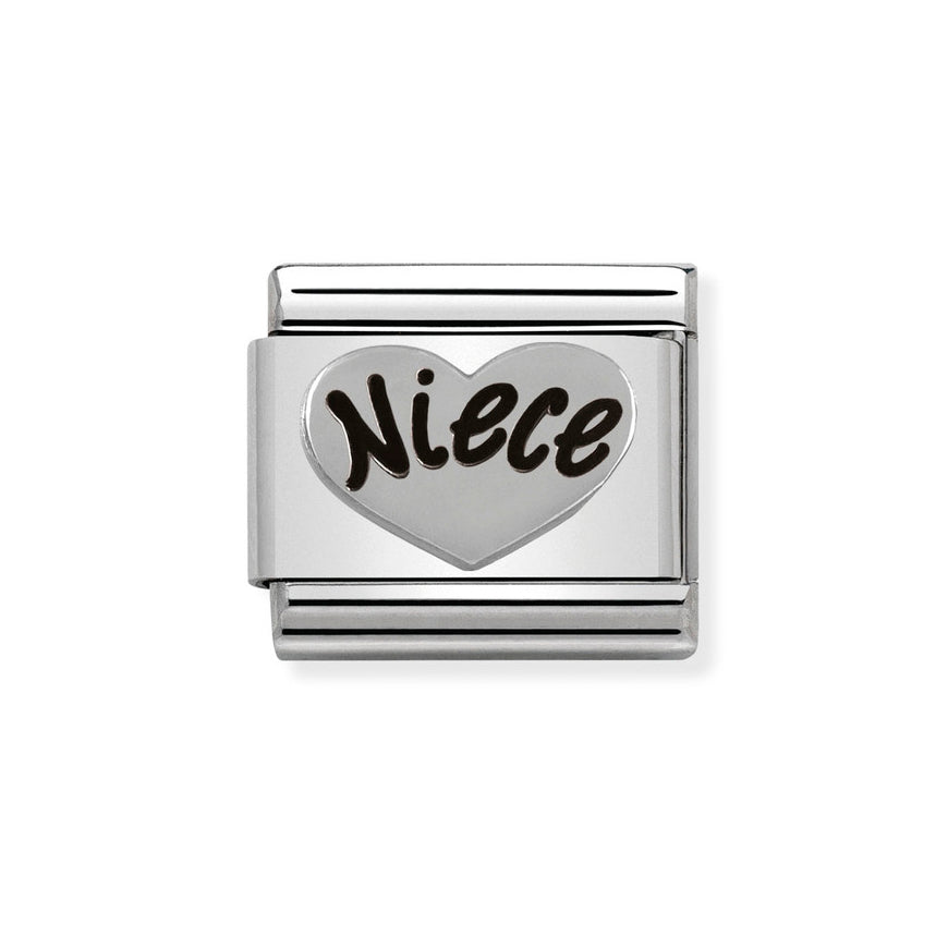 Nomination Classic Silver Niece Heart Charm - MococoNomination330101/168033497425355Charms and Links