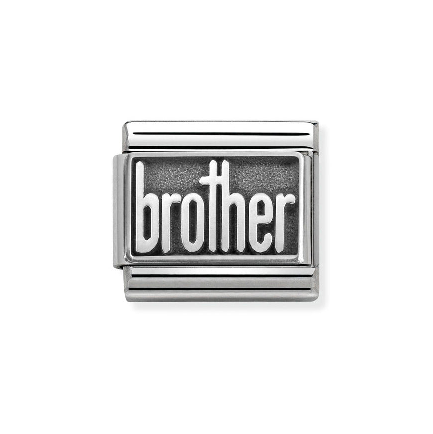 Nomination Classic Silver Oxidised My Family Brother Charm - MococoNomination330102/328033497378866Charms and Links