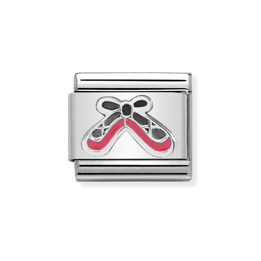Nomination Classic Silver Pink Ballet Dance Shoes Charm - MococoNomination330202/418033497430489Charms and Links