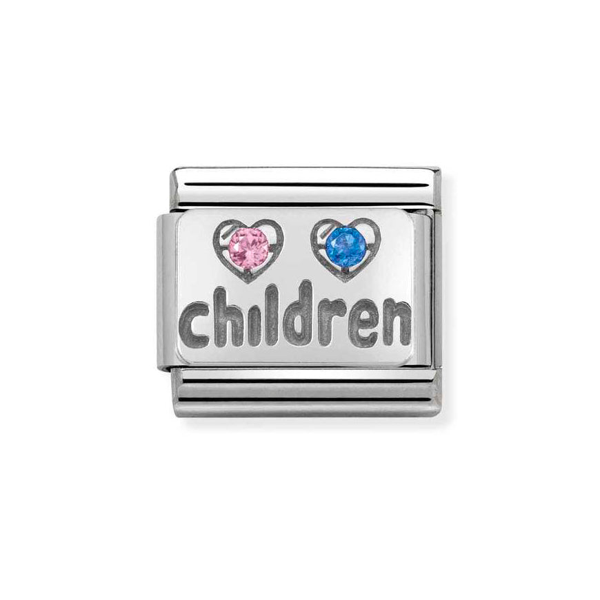 Nomination Classic Silver Pink & Blue Children Charm - MococoNomination330304/158033497378996Charms and Links