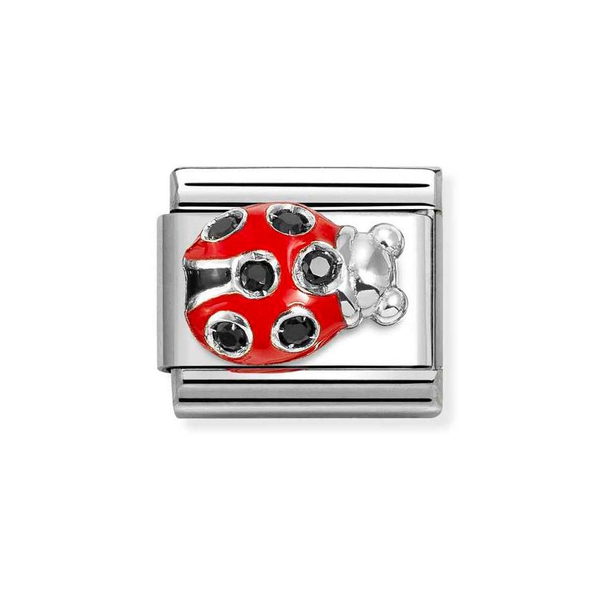 Nomination Classic Silver Red And Black Enamel Ladybug Charm - MococoNomination330321/118033497549969Charms and Links