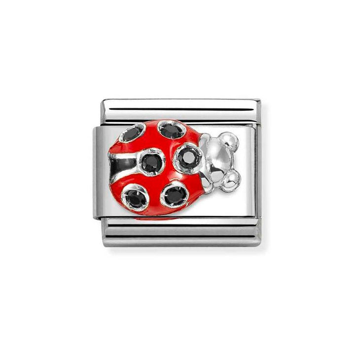 Nomination Classic Silver Red And Black Enamel Ladybug Charm - MococoNomination330321/118033497549969Charms and Links