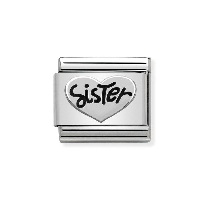 Nomination Classic Silver Sister Heart Charm - MococoNomination330101/118033497378828Charms and Links