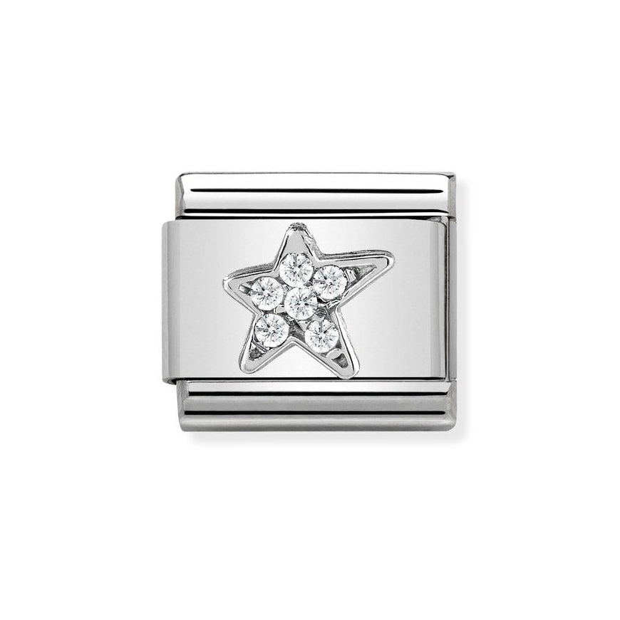 Nomination Classic Silver Sparkling Asymmetric Star Charm - MococoNomination330304/258033497430809Charms and Links