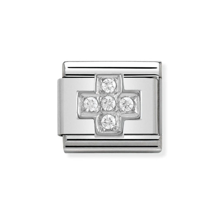 Nomination Classic Silver Sparkling Cross Charm - MococoNomination330304/038033497274144Charms and Links