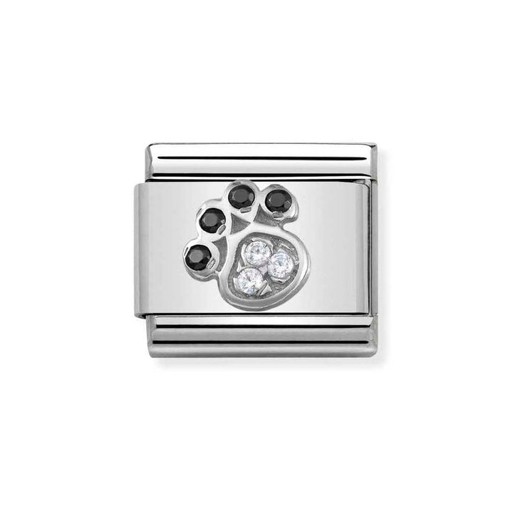 Nomination Classic Silver Sparkling CZ Paw Print Charm - MococoNomination330304/148033497378989Charms and Links