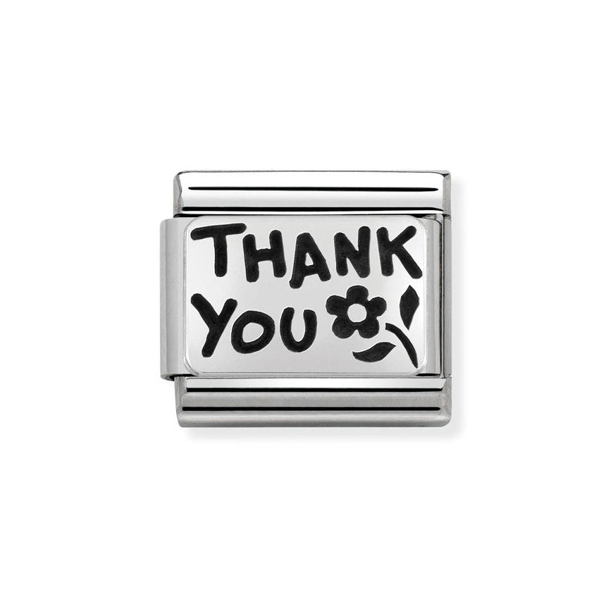 Nomination Classic Silver Thank You Charm - MococoNomination330102/428033497409072Charms and Links