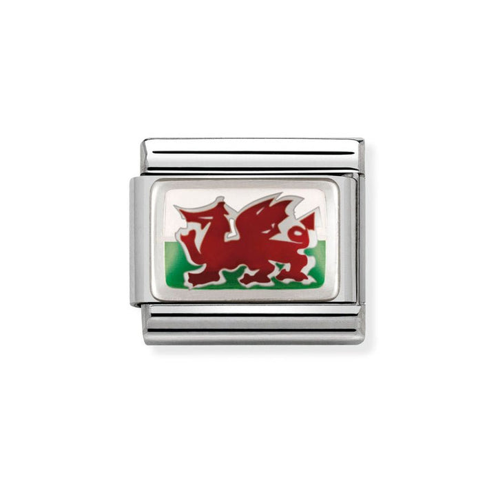 Nomination Classic Silver Wales Flag Charm - MococoNomination330207/028033497344373Charms and Links