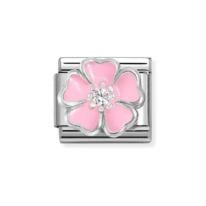 Nomination Classic Silver With Enamel Pink Peach Blossom Charm - MococoNomination330321/148033497549990Charms and Links