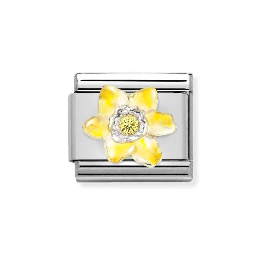 Nomination Classic Silver Yellow Daffodil Charm - MococoNomination330321/088033497510990Charms and Links