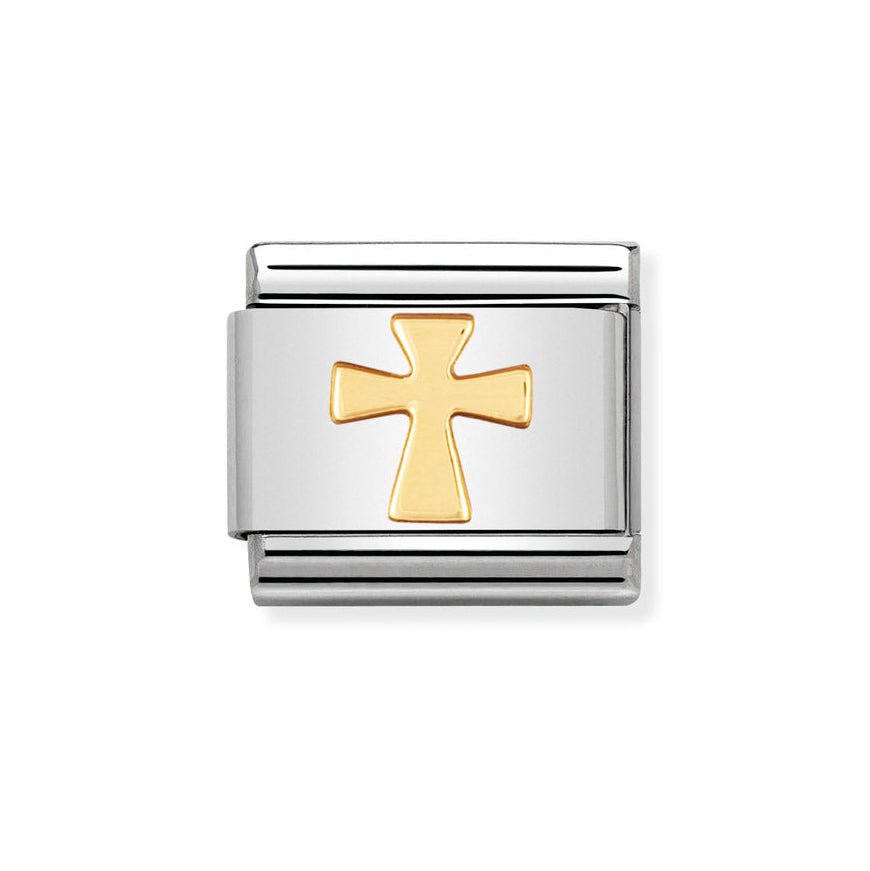 Nomination Classic Two Tone Gold Cross Charm - MococoNomination030105/018033497010803Charms and Links