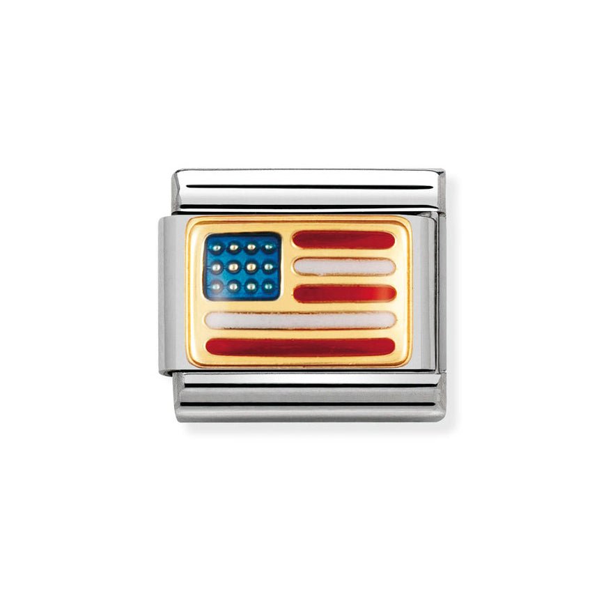 Nomination Classic USA Flag Charm - MococoNomination030235/048033497016621Charms and Links
