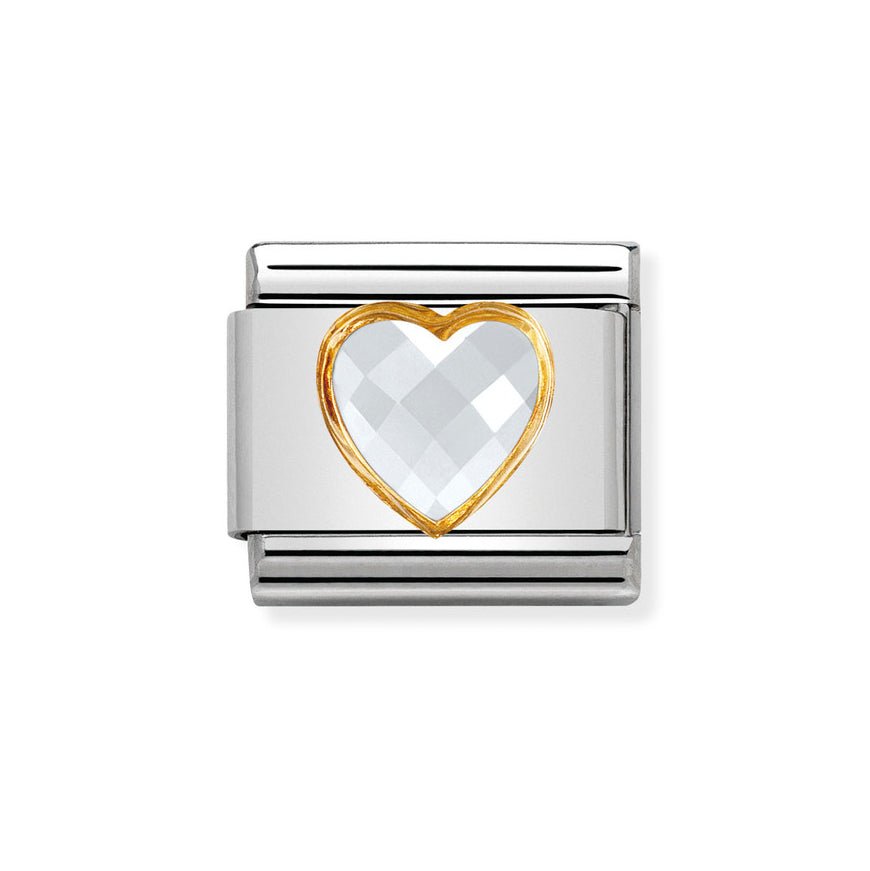 Nomination Classic White Cubic Zirconia Heart Charm - MococoNomination030610/0108033497429896Charms and Links