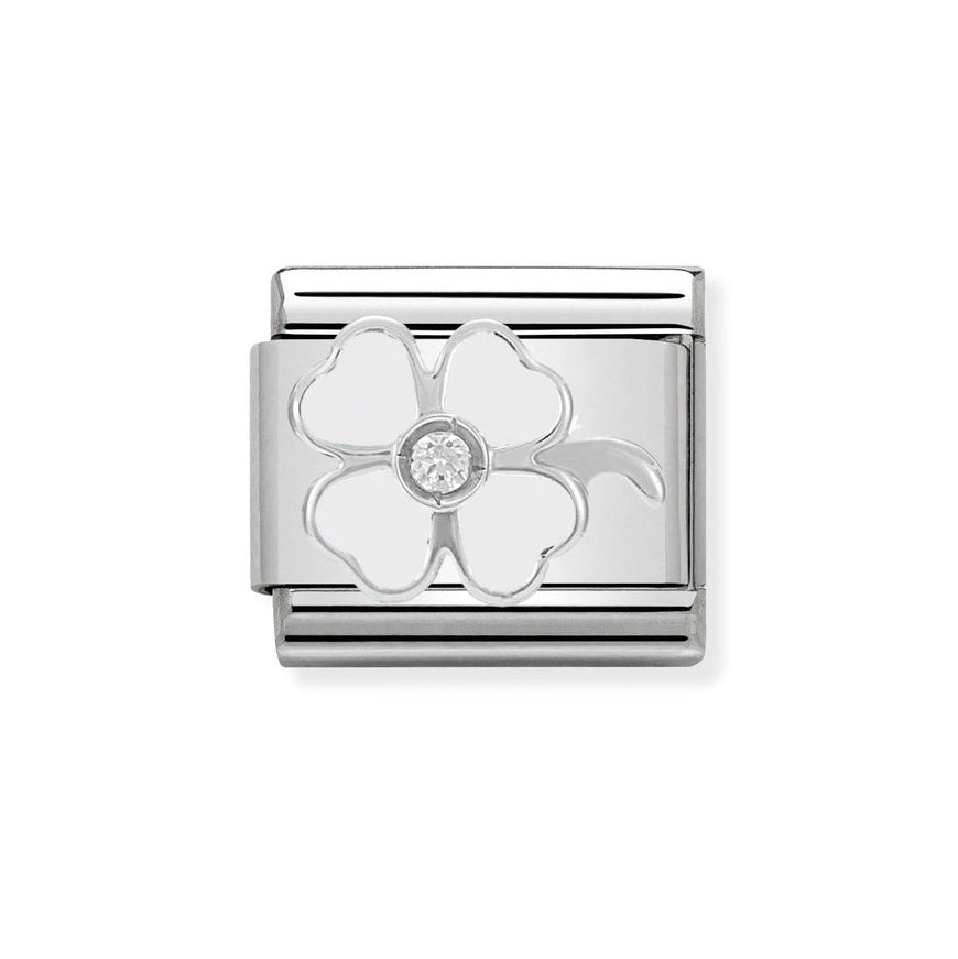 Nomination Classic White Four Leaf Clover Charm - MococoNomination330305/148033497274533Charms and Links