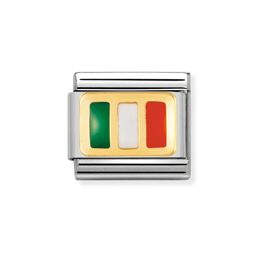 Nomination Gold and Enamel Ireland Flag Charm - MococoNomination030234/108033497040954Charms and Links
