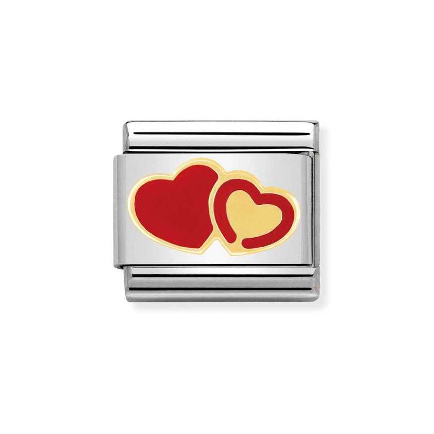 Nomination Gold and Red Enamel Love Hearts Charm - MococoNomination030253/298033497259455Charms and Links