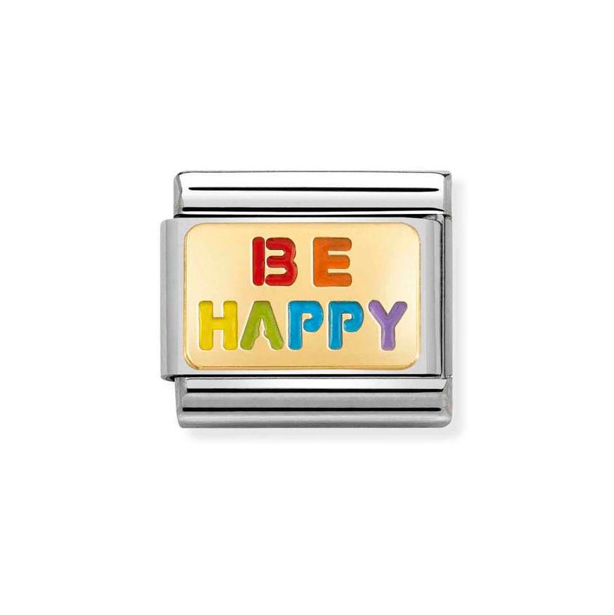 Nomination Gold Be Happy Rainbow Charm - MococoNomination030263/188033497496386Charms and Links