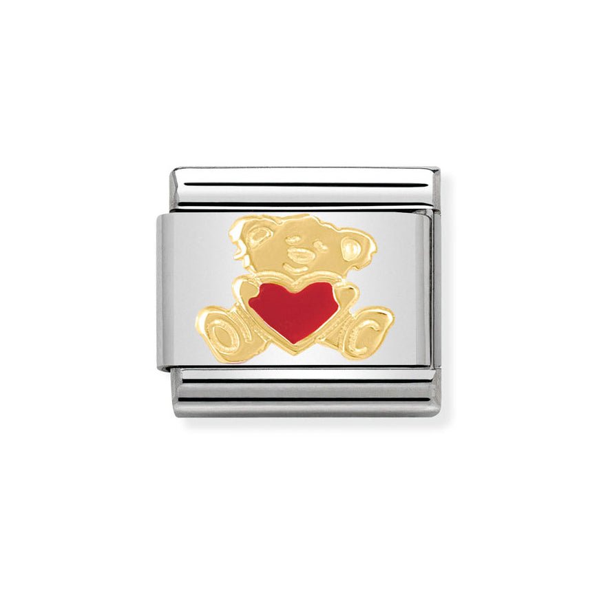 Nomination Gold Classic Bear With Heart Charm - MococoNomination030253/328033497259486Charms and Links