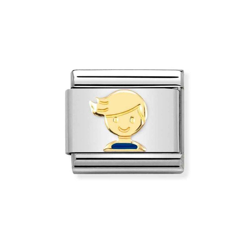 Nomination Gold Classic Blue Boy Charm - MococoNomination030272/678033497522313Charms and Links