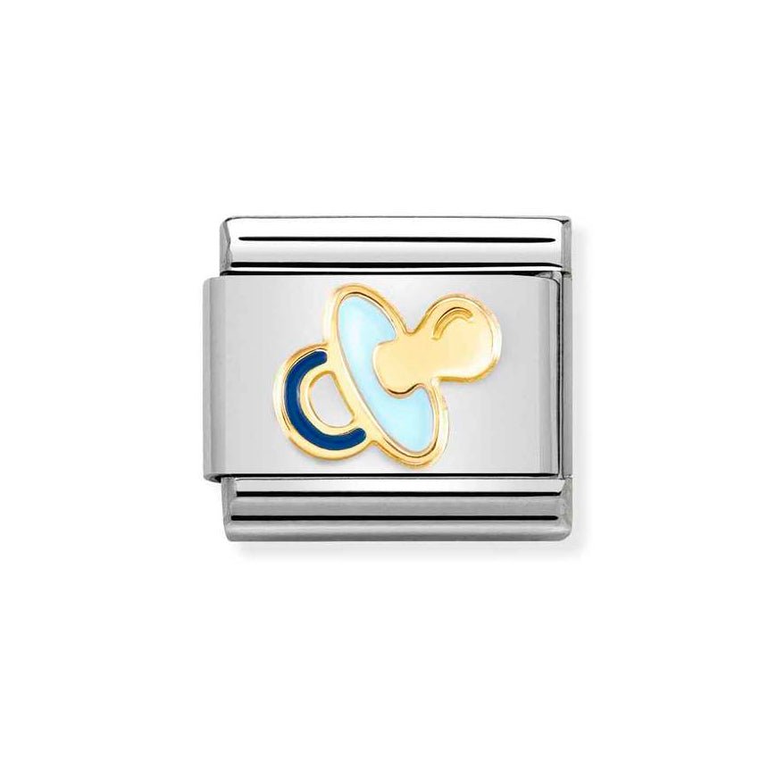 Nomination Gold Classic Blue Pacifier Charm - MococoNomination030272/638033497522276Charms and Links