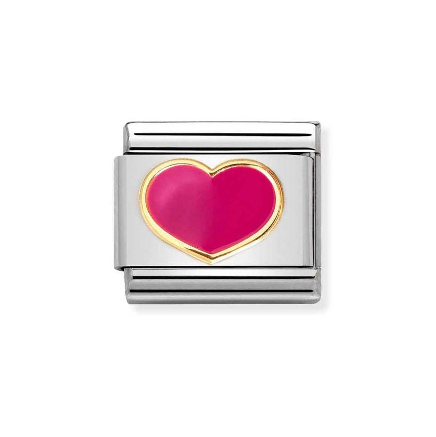 Nomination Gold Classic Fuchsia Heart Charm - MococoNomination030283/248033497528773Charms and Links