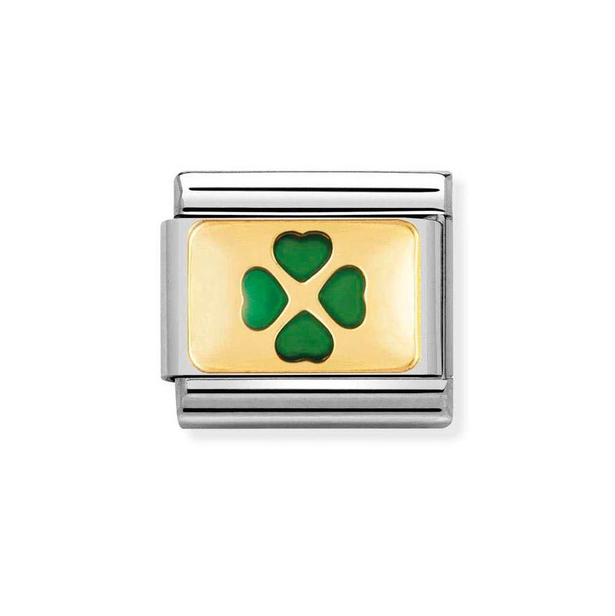 Nomination Gold Classic Green Four - Leaf - Heart - Clover Charm - MococoNomination030206/278033497483454Charms and Links