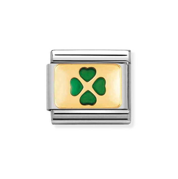 Nomination Gold Classic Green Four - Leaf - Heart - Clover Charm - MococoNomination030206/278033497483454Charms and Links