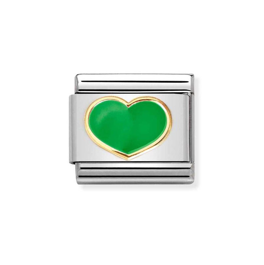 Nomination Gold Classic Green Heart Charm - MococoNomination030283/238033497528766Charms and Links