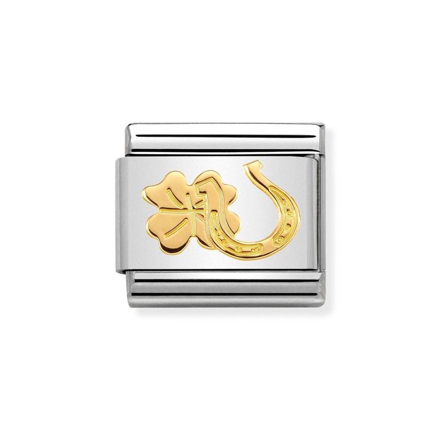 Nomination Gold Classic Horseshoe And Four - Leaf Clover Charm - MococoNomination030149/348033497440679Charms and Links