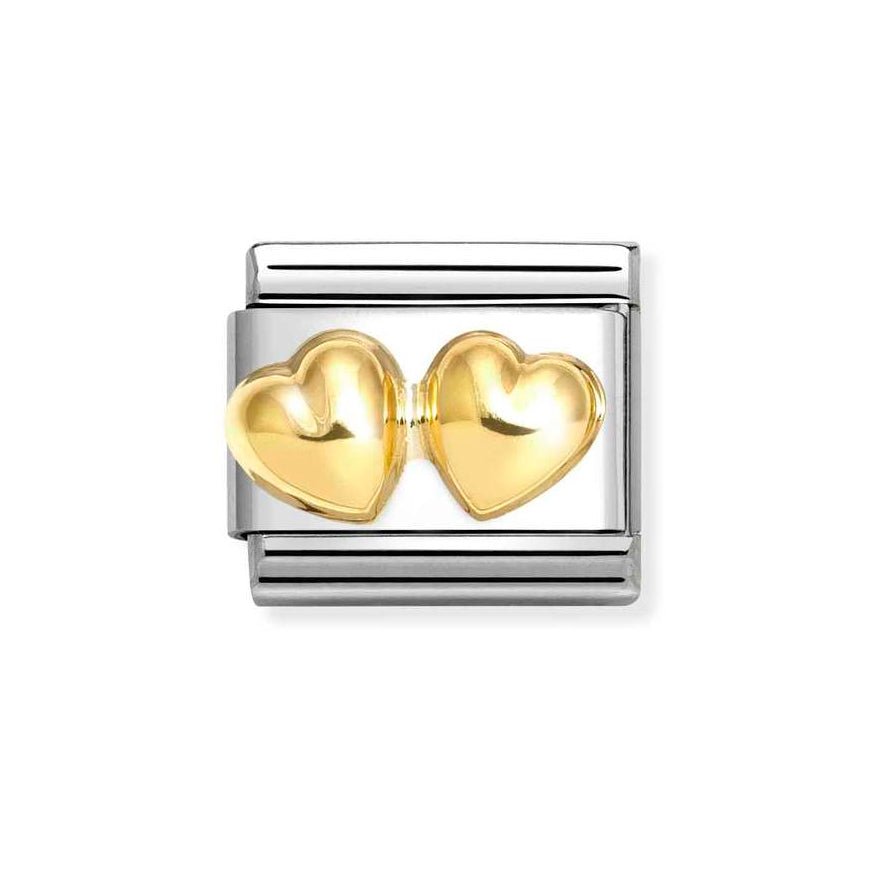 Nomination Gold classic Love Double Rounded Hearts Charm - MococoNomination030116/238033497536679Charms and Links