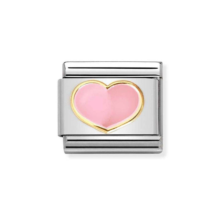 Nomination Gold Classic Pink Heart Charm - MococoNomination030283/218033497528742Charms and Links