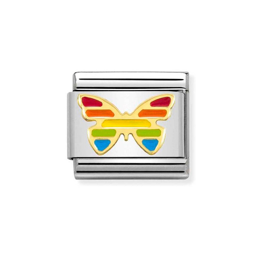 Nomination Gold Classic Rainbow Butterfly Charm - MococoNomination030272/558033497496492Charms and Links