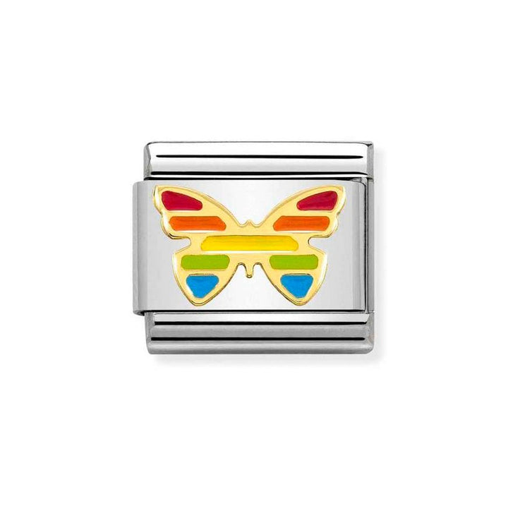 Nomination Gold Classic Rainbow Butterfly Charm - MococoNomination030272/558033497496492Charms and Links