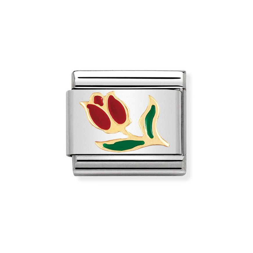 Nomination Gold Classic Red Tulip Flower Charm - MococoNomination030214/108033497039057Charms and Links