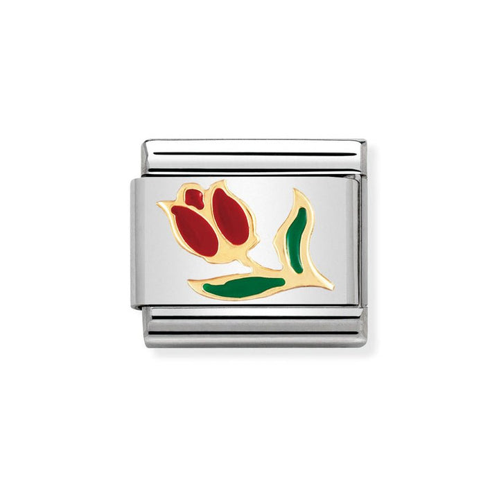 Nomination Gold Classic Red Tulip Flower Charm - MococoNomination030214/108033497039057Charms and Links