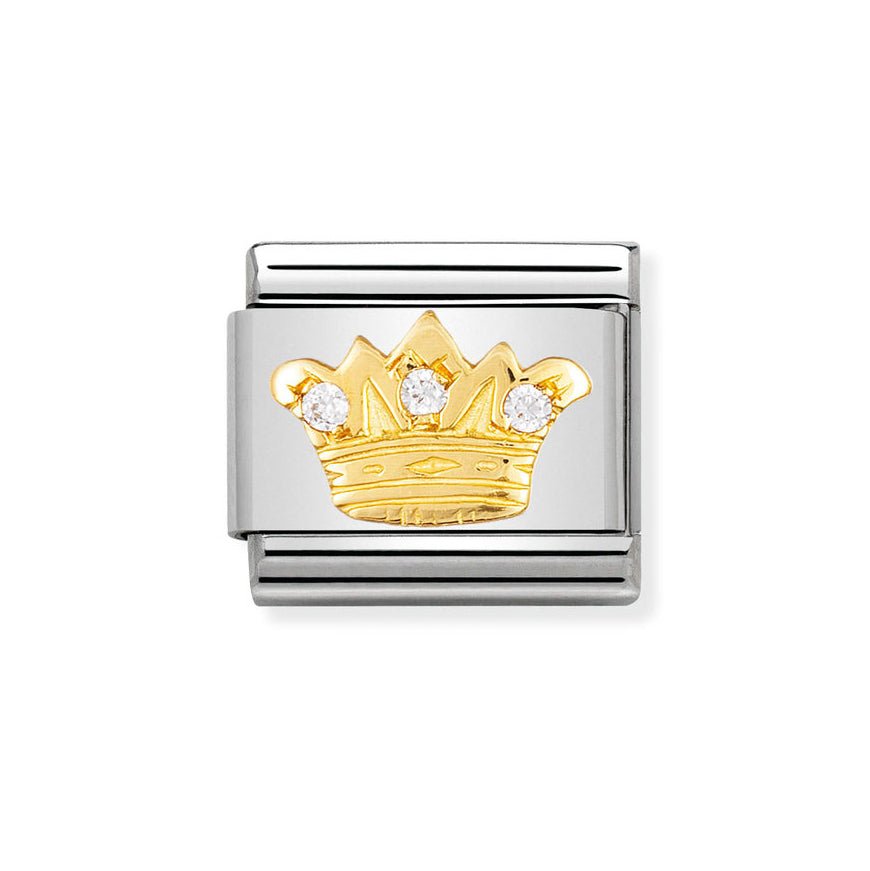 Nomination Gold King Crown CZ Charm - MococoNomination030308/158033497018083Charms and Links