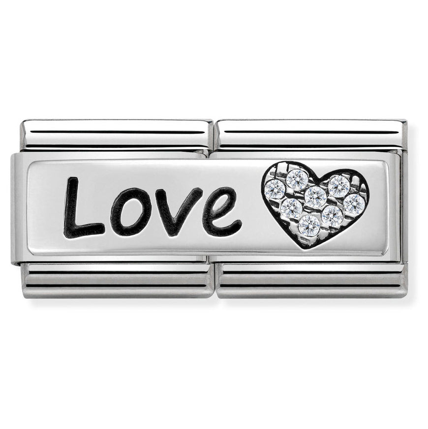 Nomination Love And Heart Double Charm - MococoNomination330731/058033497412164Charms and Links