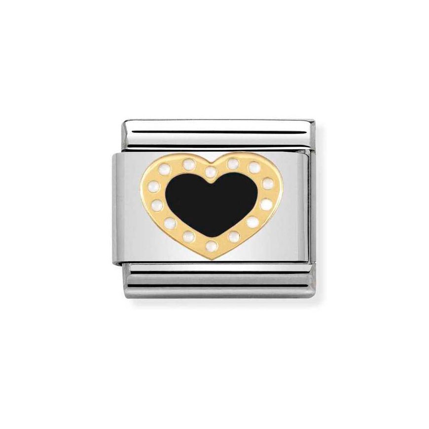 Nomination Pois Golden Monochrome Heart Classic Stainless Steel Charm - MococoNomination030283/028033497357380Charms and Links