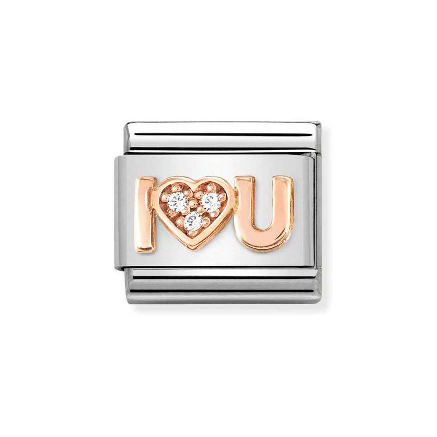 Nomination Rose Gold Classic Cz I Heart You Charm - MococoNomination430305/368033497522023Charms and Links