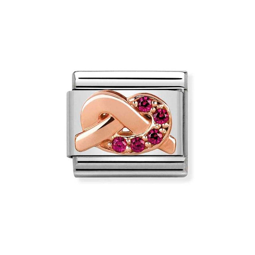 Nomination Rose Gold Classic Cz Red Knot Charm - MococoNomination430302/098033497399991Charms and Links