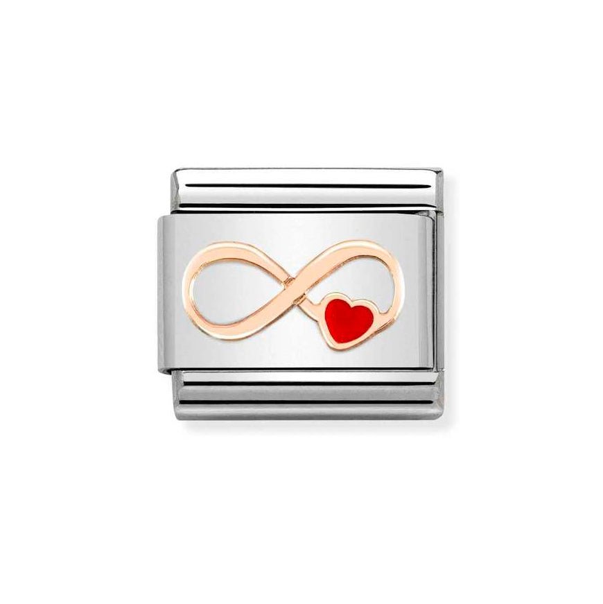 Nomination Rose Gold Classic Infinity Red Heart Charm - MococoNomination430202/128033497521965Charms and Links