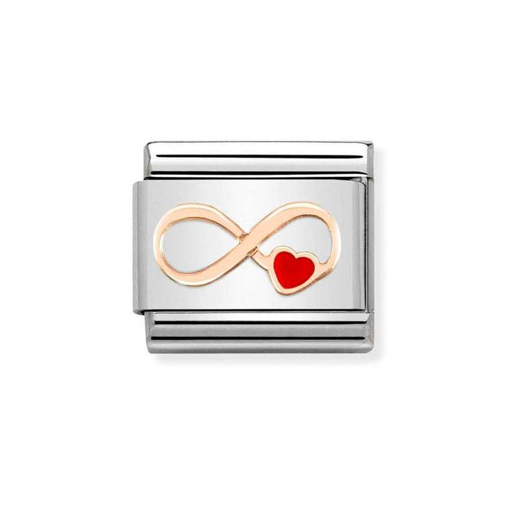 Nomination Rose Gold Classic Infinity Red Heart Charm - MococoNomination430202/128033497521965Charms and Links