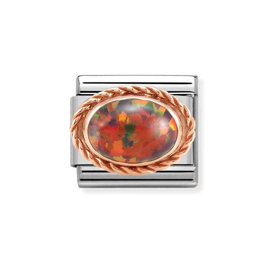Nomination Rose Gold Classic Red Opal Oval Charm - MococoNomination430507/088033497496256Charms and Links