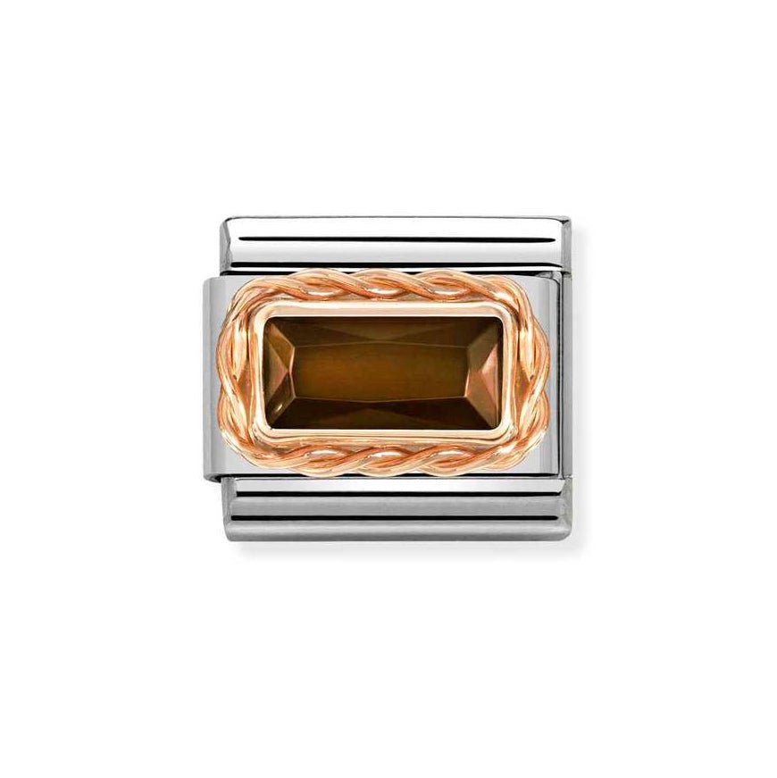 Nomination Rose Gold Classic Smokey Baguette Stone Charm - MococoNomination430604/0128033497522108Charms and Links